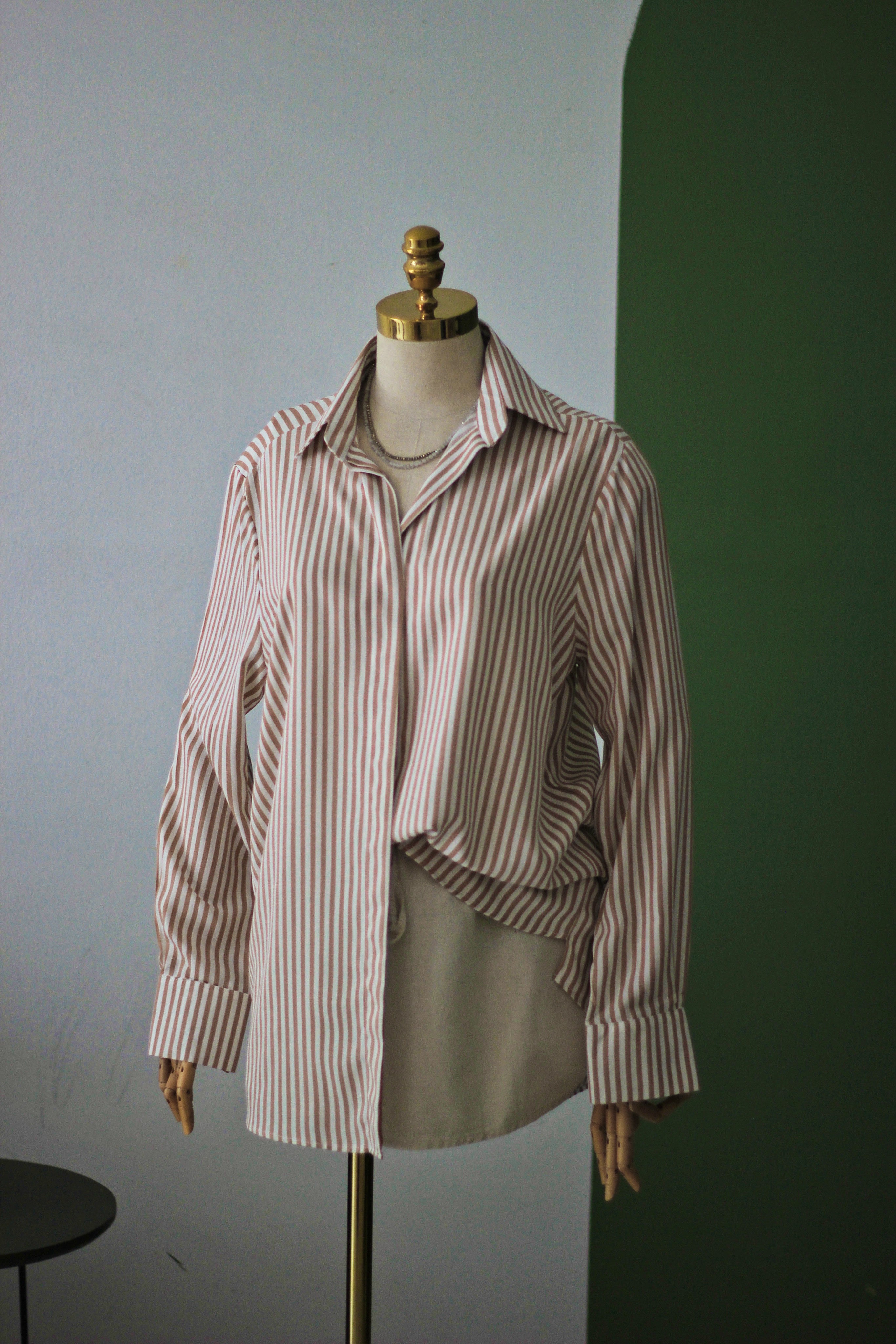Camisa Alora Bege & Branco